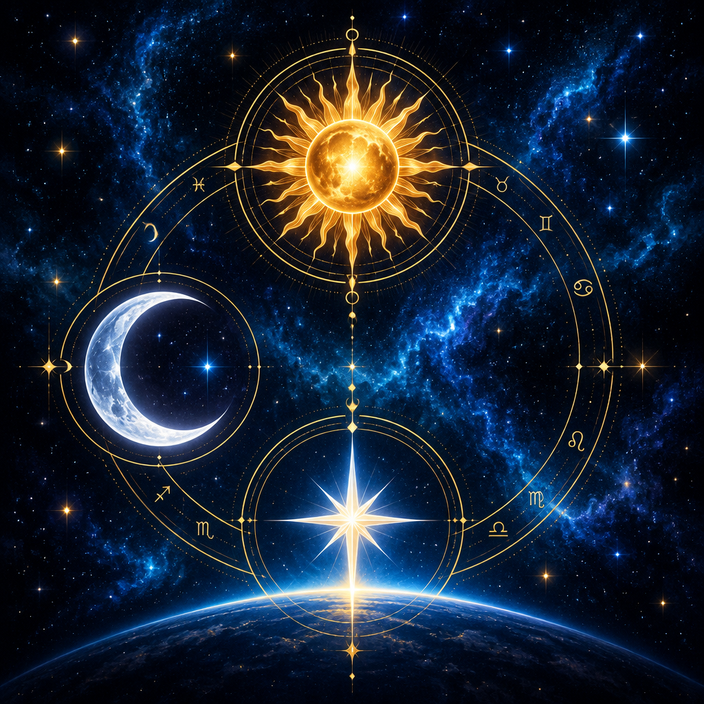 Celestial product image for the Big Three birth chart reading